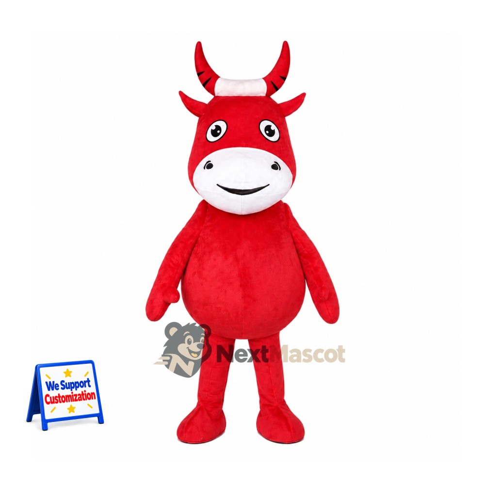 Bull Mascot Costume - Red for School Spirit Bull Mascot Costume - Red for School Spirit