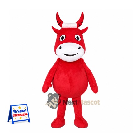 Bull Mascot Costume - Red for School Spirit Bull Mascot Costume - Red for School Spirit