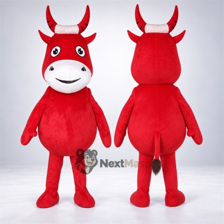 Bull Mascot Costume - Red for School Spirit Bull Mascot Costume - Red for School Spirit
