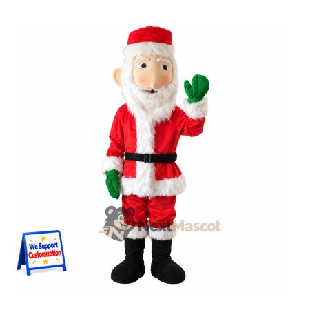 Santa Claus Mascot Costume for Christmas Photos Santa Claus Mascot Costume for Christmas Photos