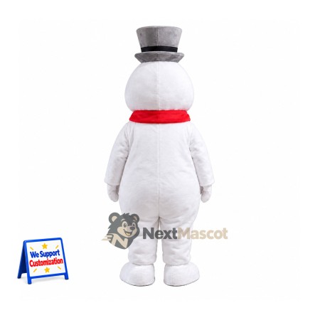 Snowman Mascot Costume - Silver Hat for Christmas Parades Snowman Mascot Costume - Silver Hat for Christmas Parades