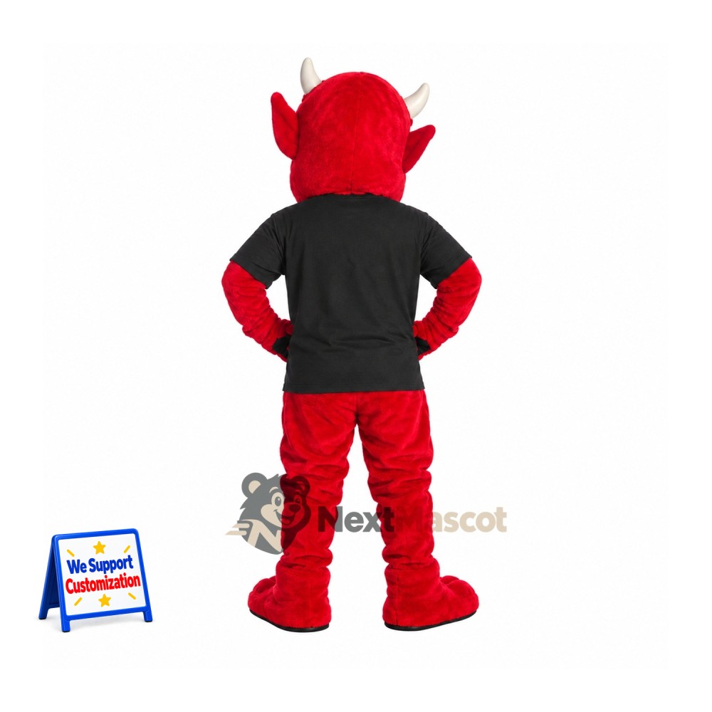 Devil Mascot Costume - Red, Black Shirt Devil Mascot Costume - Red, Black Shirt