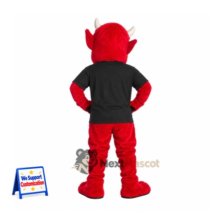 Devil Mascot Costume - Red, Black Shirt Devil Mascot Costume - Red, Black Shirt