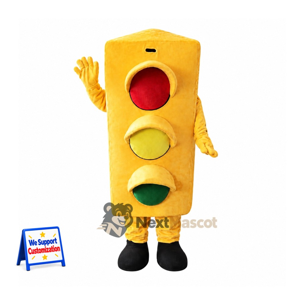 Traffic Light Mascot Costume - Yellow Traffic Light Mascot Costume - Yellow