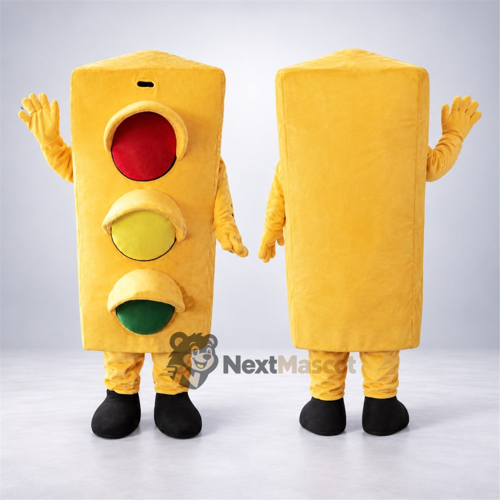 Traffic Light Mascot Costume - Yellow Traffic Light Mascot Costume - Yellow