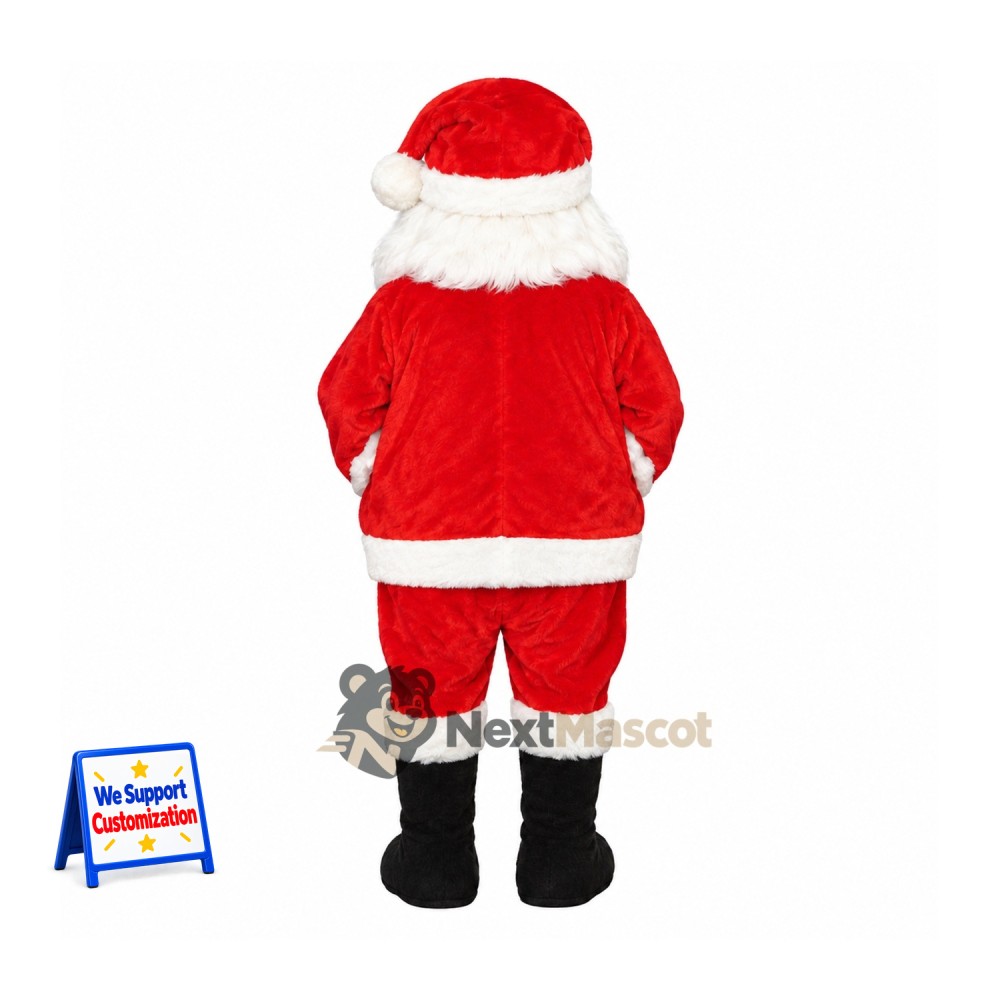 Santa Claus Mascot Costume - White Jacket Pockets Santa Claus Mascot Costume - White Jacket Pockets