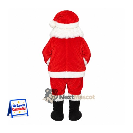 Santa Claus Mascot Costume - White Jacket Pockets Santa Claus Mascot Costume - White Jacket Pockets