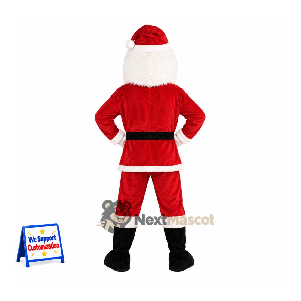 Santa Claus Mascot Costume - Long White Beard Santa Claus Mascot Costume - Long White Beard