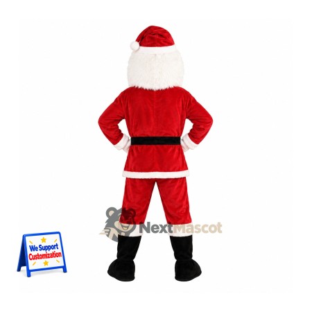 Santa Claus Mascot Costume - Long White Beard Santa Claus Mascot Costume - Long White Beard