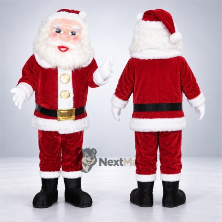 Santa Claus Mascot Costume - Gold Vest Santa Claus Mascot Costume - Gold Vest