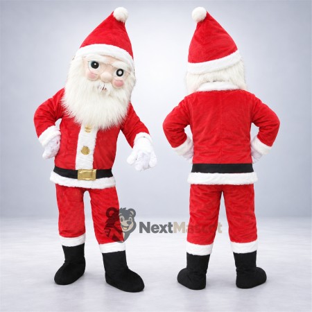 Santa Claus Mascot Costume - Gold Belt Buckle Santa Claus Mascot Costume - Gold Belt Buckle