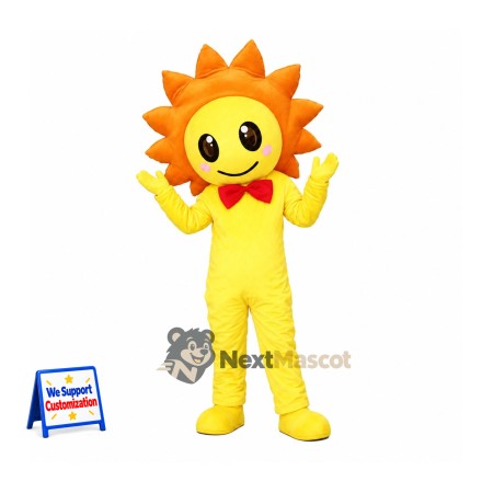 Sun Mascot Costume - Red Bow Tie Sun Mascot Costume - Red Bow Tie