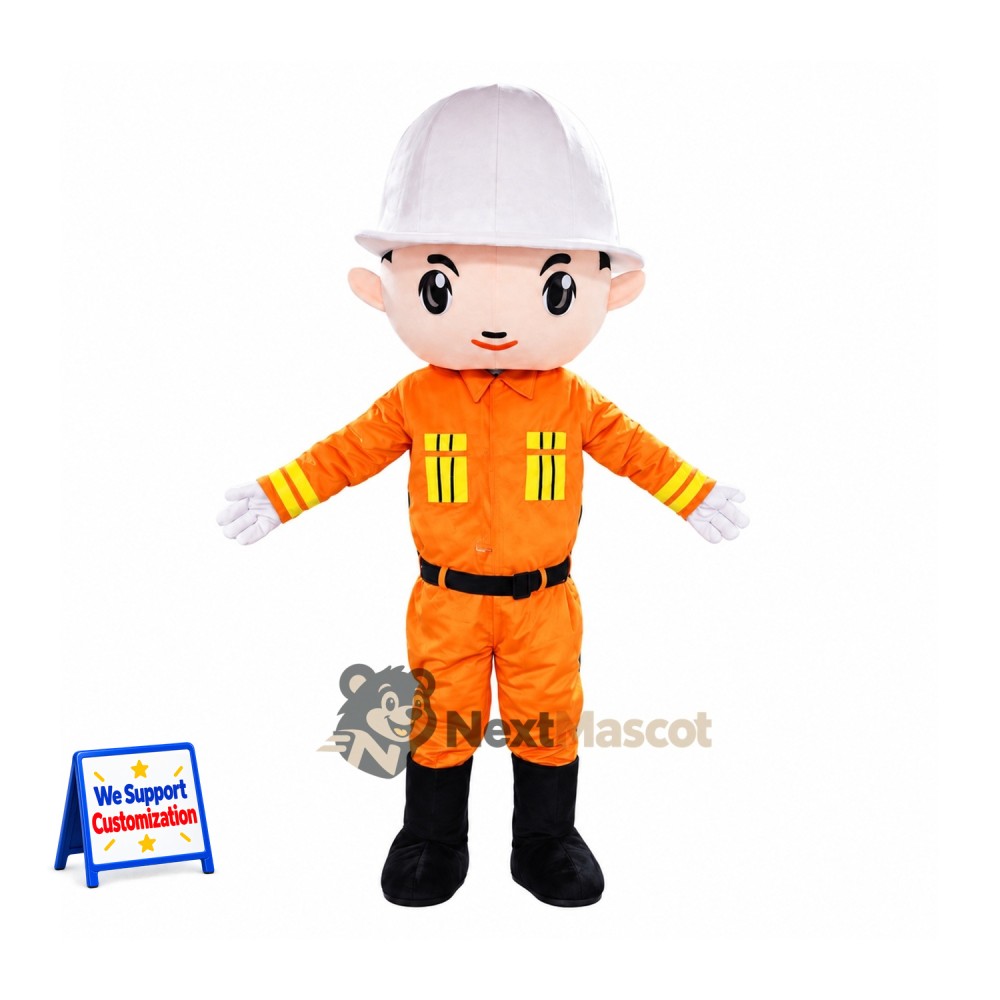 Construction Worker Mascot Costume Construction Worker Mascot Costume