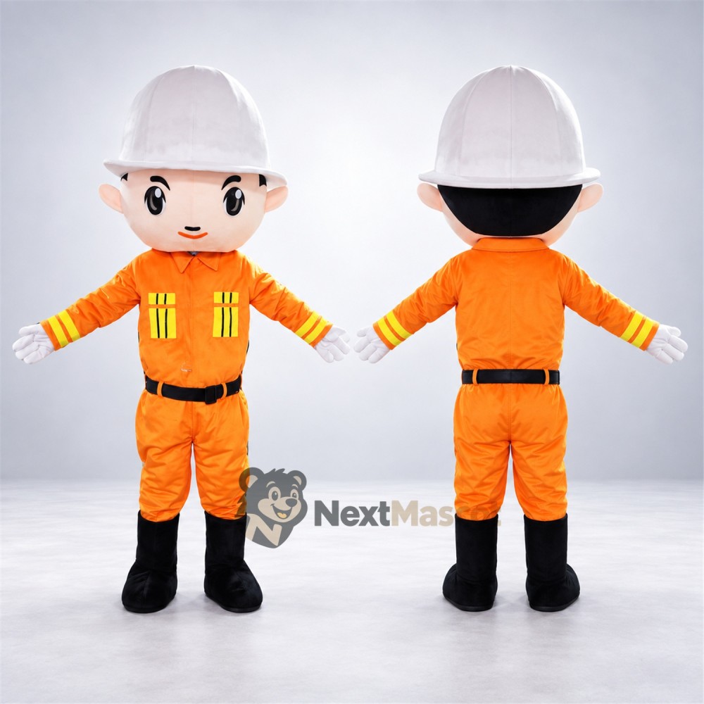 Construction Worker Mascot Costume Construction Worker Mascot Costume