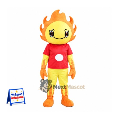 Flame Character Mascot Costume