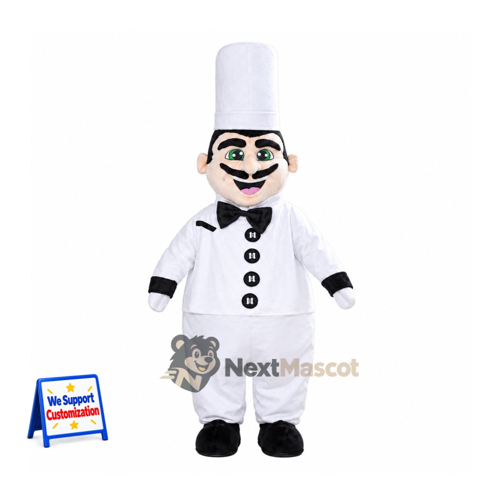 Chef Mascot Costume - White Uniform Chef Mascot Costume - White Uniform