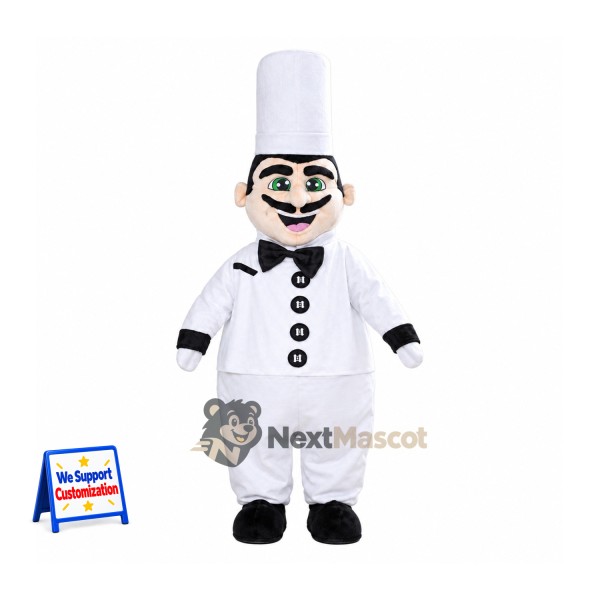 Chef Mascot Costume - White Uniform