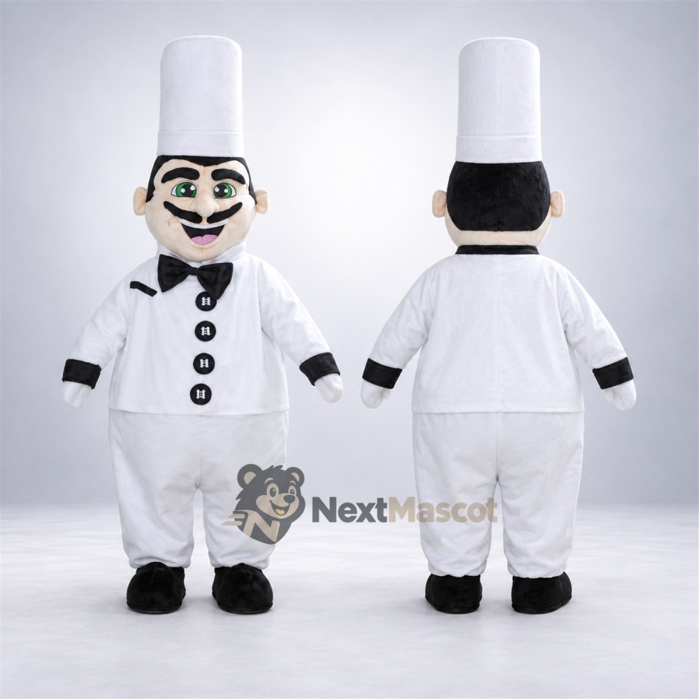 Chef Mascot Costume - White Uniform Chef Mascot Costume - White Uniform