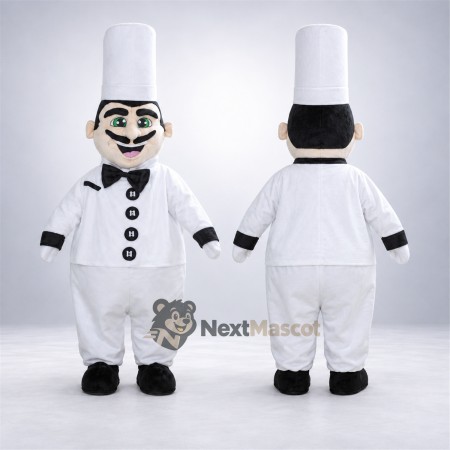 Chef Mascot Costume - White Uniform Chef Mascot Costume - White Uniform