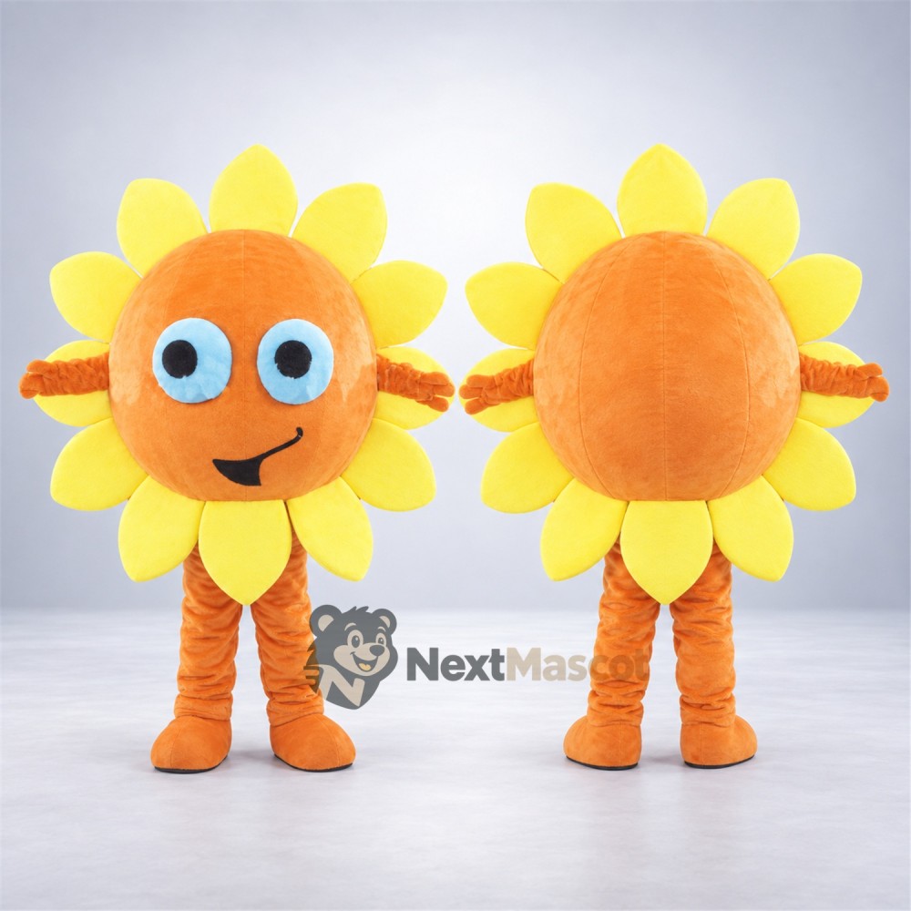 Sunflower Mascot Costume - Blue Eyes Sunflower Mascot Costume - Blue Eyes
