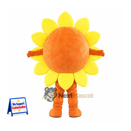 Sunflower Mascot Costume - Blue Eyes Sunflower Mascot Costume - Blue Eyes