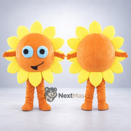 Sunflower Mascot Costume - Blue Eyes Sunflower Mascot Costume - Blue Eyes