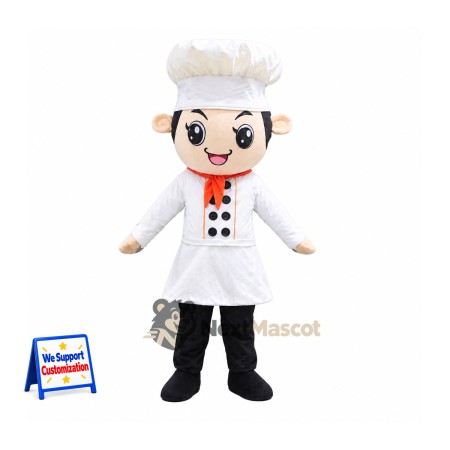 Chef Mascot Costume - White Hat and Black Pants Chef Mascot Costume - White Hat and Black Pants