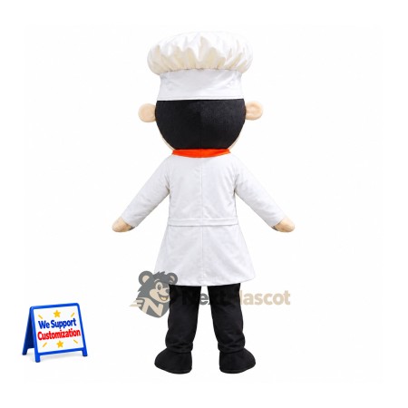 Chef Mascot Costume - White Hat and Black Pants Chef Mascot Costume - White Hat and Black Pants