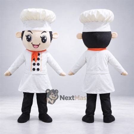Chef Mascot Costume - White Hat and Black Pants Chef Mascot Costume - White Hat and Black Pants