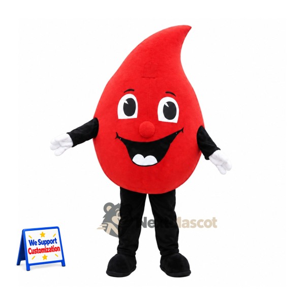 Blood Drop Mascot Costume