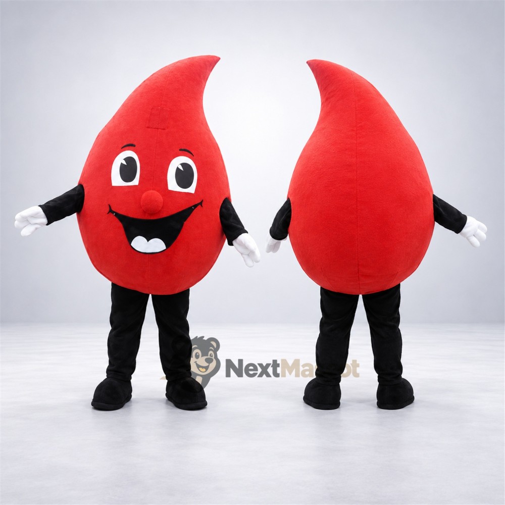 Blood Drop Mascot Costume Blood Drop Mascot Costume