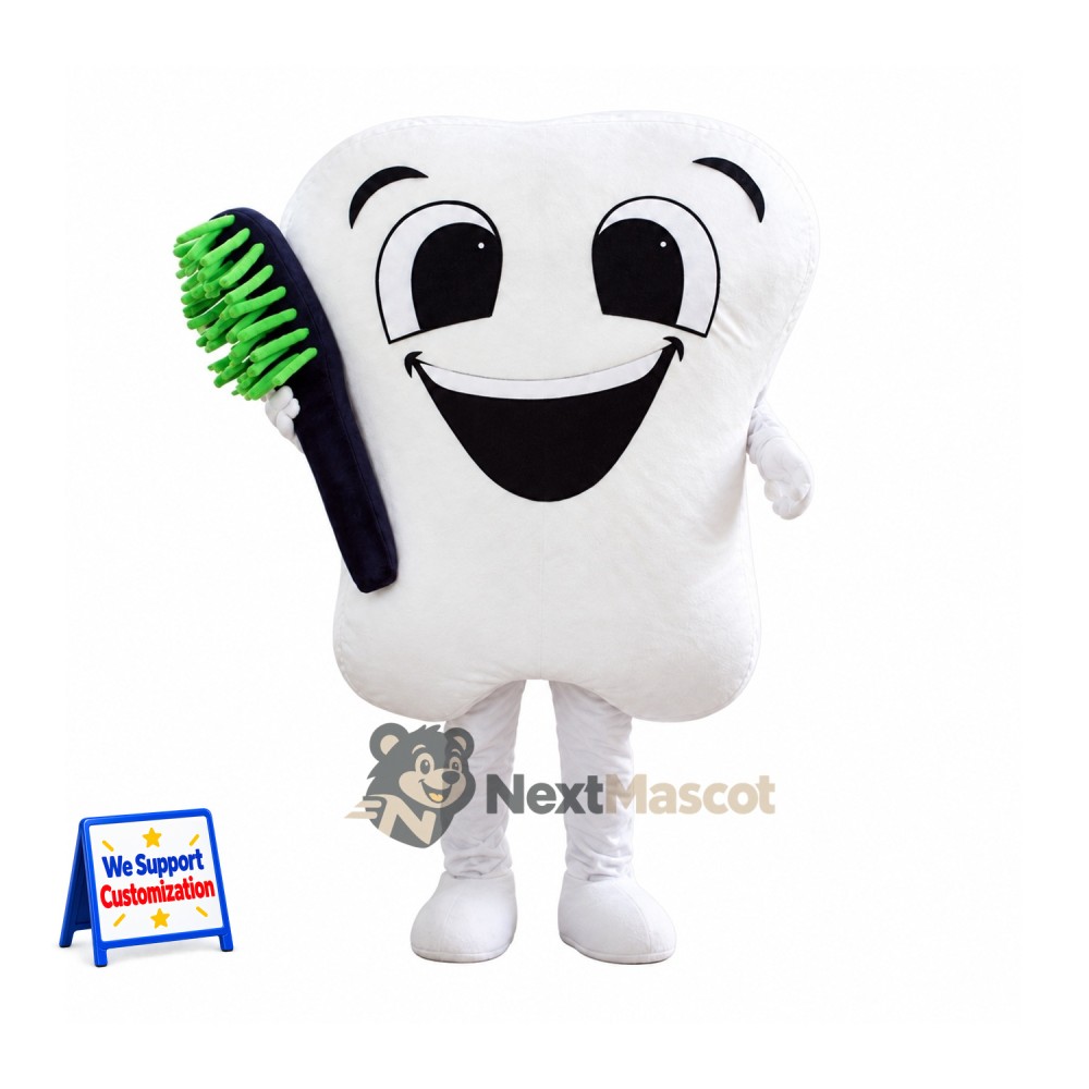 Tooth Mascot Costume - Toothbrush for Community Events Tooth Mascot Costume - Toothbrush for Community Events