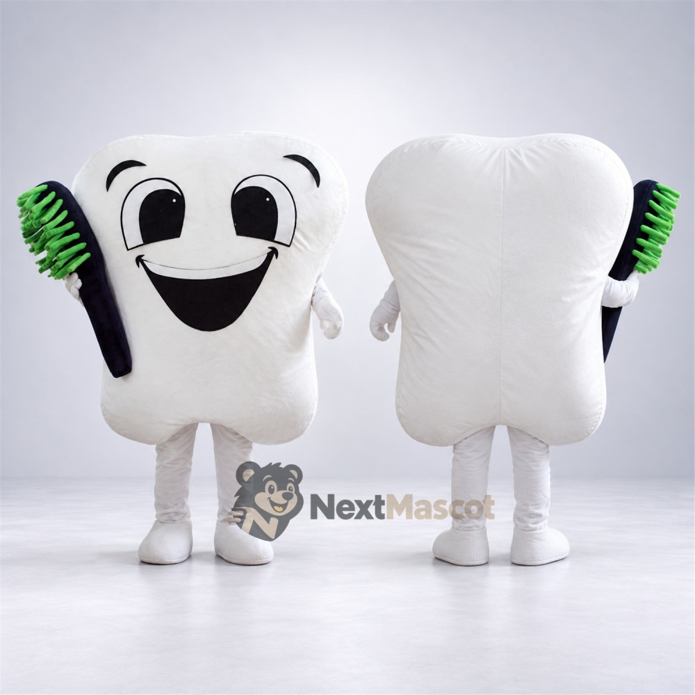 Tooth Mascot Costume - Toothbrush for Community Events Tooth Mascot Costume - Toothbrush for Community Events