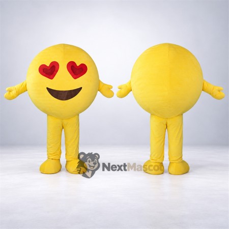 Heart Eyes Emoji Mascot Costume Heart Eyes Emoji Mascot Costume