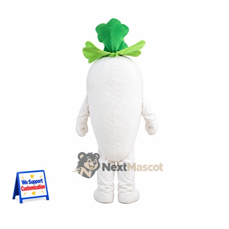 Radish Mascot Costume - White Radish Mascot Costume - White