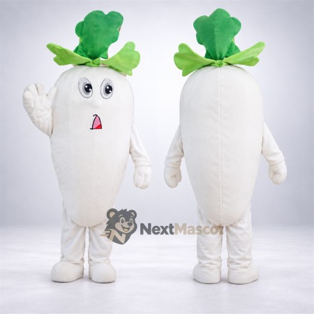 Radish Mascot Costume - White Radish Mascot Costume - White
