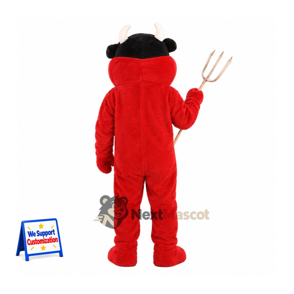Devil Mascot Costume - Red, Trident for Parades
