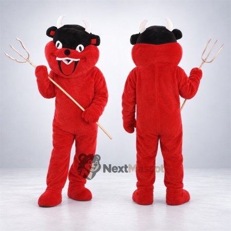 Devil Mascot Costume - Red, Trident for Parades