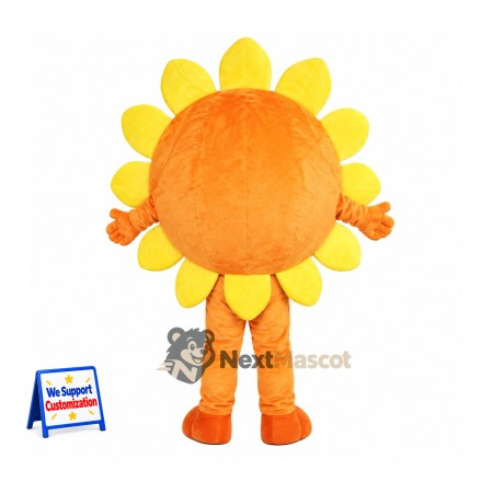 Sunflower Mascot Costume - Red Lips Sunflower Mascot Costume - Red Lips