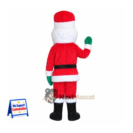 Santa Claus Mascot Costume - Green Mittens Santa Claus Mascot Costume - Green Mittens
