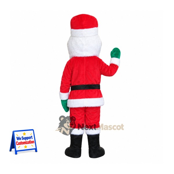Santa Claus Mascot Costume - Green Mittens Santa Claus Mascot Costume - Green Mittens