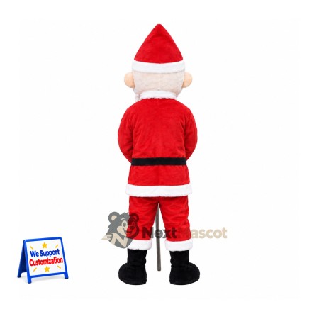 Santa Claus Mascot Costume - Green Gloves and Curled Mustache Santa Claus Mascot Costume - Green Gloves and Curled Mustache