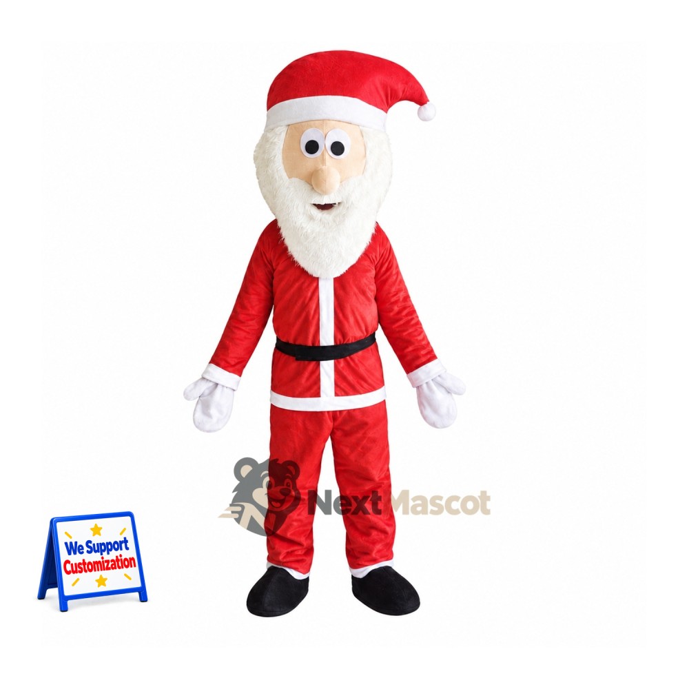Santa Claus Mascot Costume for Holiday Parties Santa Claus Mascot Costume for Holiday Parties