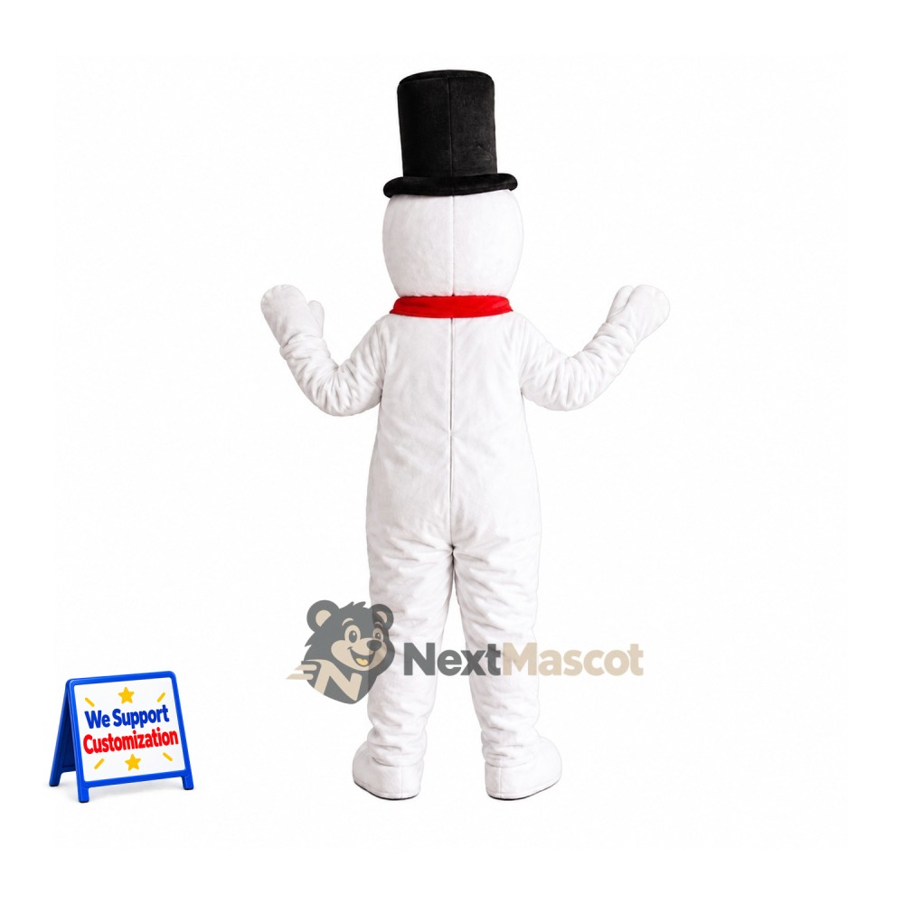 Snowman Mascot Costume - Black Hat for Holiday Parades