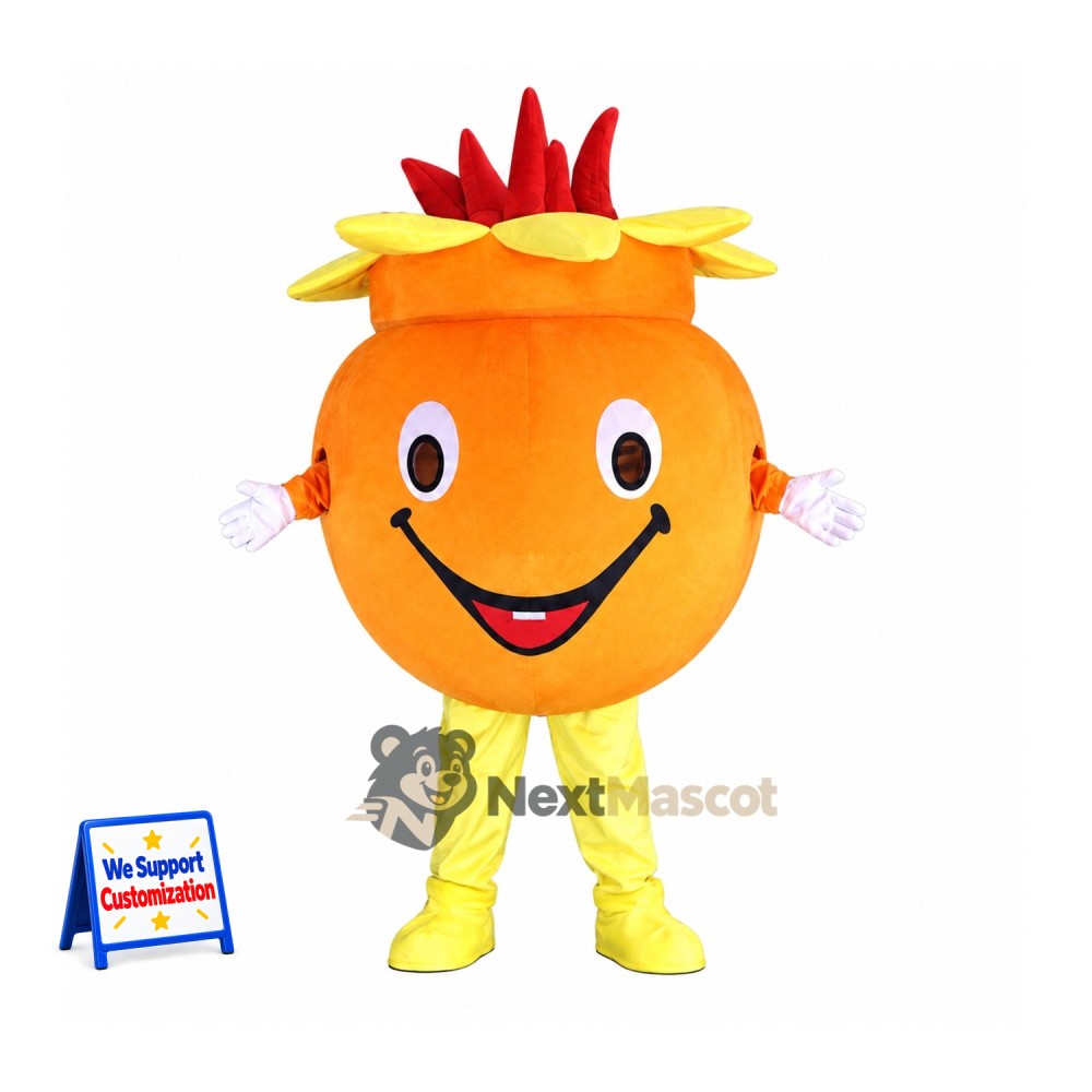 Flower Mascot Costume - Yellow for Parades Flower Mascot Costume - Yellow for Parades
