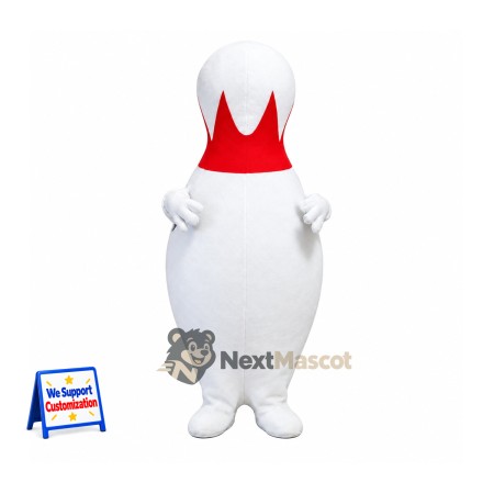 Bowling Pin Mascot Costume for Parades Bowling Pin Mascot Costume for Parades