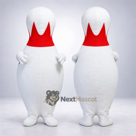 Bowling Pin Mascot Costume for Parades Bowling Pin Mascot Costume for Parades