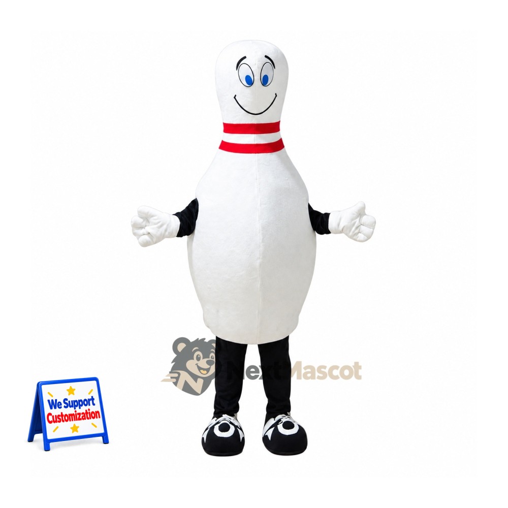 Bowling Pin Mascot Costume for School Events Bowling Pin Mascot Costume for School Events