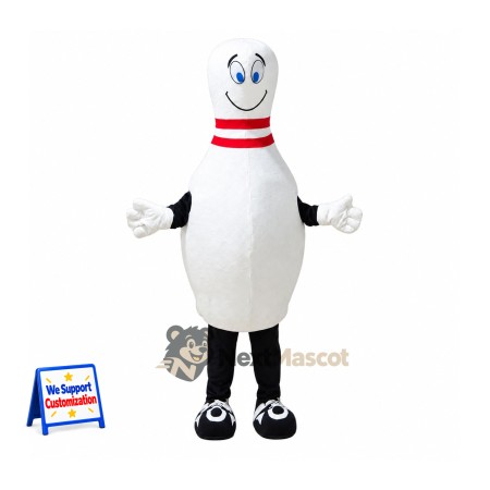 Bowling Pin Mascot Costume for School Events Bowling Pin Mascot Costume for School Events
