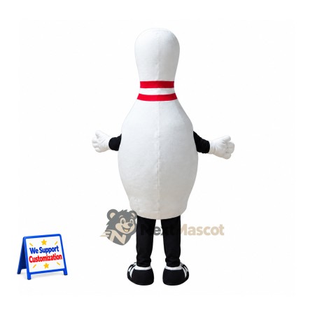 Bowling Pin Mascot Costume for School Events Bowling Pin Mascot Costume for School Events